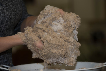homemade bread dough by hand