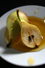 pear on plate