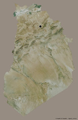 El Bayadh, province of Algeria, on solid. Satellite