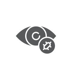 Allergic reaction cry vector icon symbol eye isolated on white background