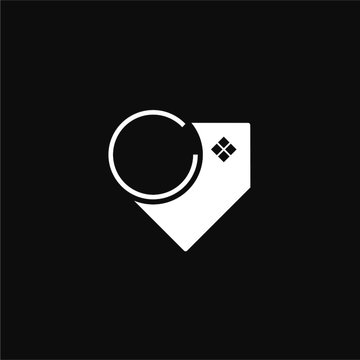 Love and Home  logo design symbol vector image