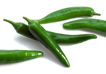 Green Chili Pepper, capsicum annuum