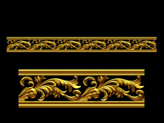 3d illustration ornament. Straight segment. Combinable with a fourtyfive or ninety degree curve version. Search term zeroone