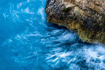 water and rocks in long exposure in south of Italy, Poligano a mare Bari