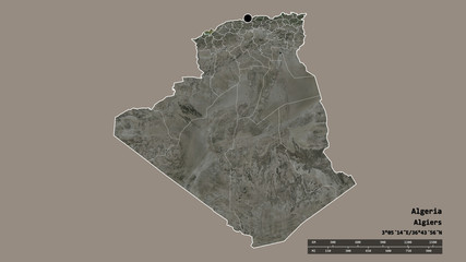 Location of Oran, province of Algeria,. Satellite