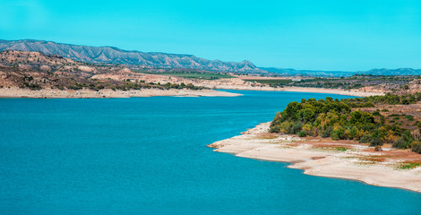 Mequinenza Reservoir, in Zaragoza province, Spain