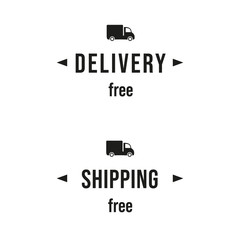 Delivery truck icon. Transportation service. Shipping. Stamp