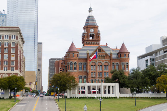 Old Red Courthouse on Dealey Plaza of Dallas