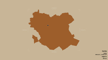 Saïda - Algeria. Bounding box. Pattern