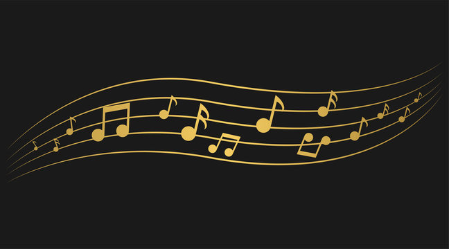 Golden Music notes