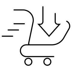 Shopping icon e-commerce vector illustration