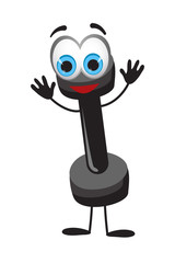 Funny dumbbell on white background, fitness collection