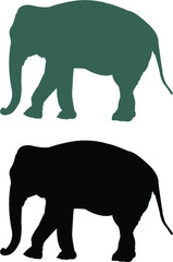 elephant silhouette vector