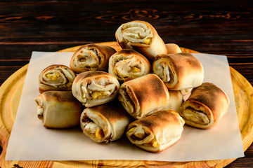 Freshly baked cinnamon rolls