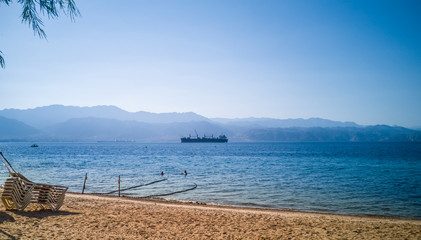 Safe swimming beach at the Red Sea, Middle East