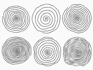 isolated childish hand drawn doodle lines circles  element for background, wallpaper, texture, cover, banner, label etc. vector design.