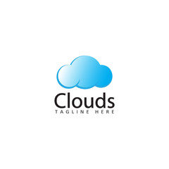 cloud logo template design vector