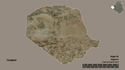 Tindouf, province of Algeria, zoomed. Satellite