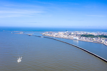 銚子港と漁船（千葉県銚子市）