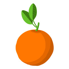 Vector illustration of a fresh juicy orange.