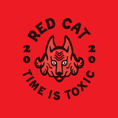 Head cat animal illustration Tshirt Design