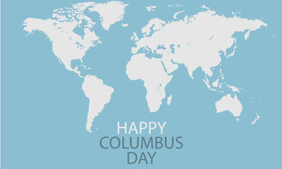 Columbus day world map, vector art illustration.