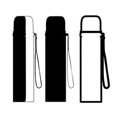 Thermos vector isolated on white background