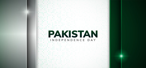 Pakistan Independence Day Background with Luxury Style