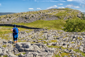 Fototapeta na wymiar Smearsett Scar is a summit in the Yorkshire Dales – Southern Fells region or range in England. Smearsett Scar is 363 metres high.
