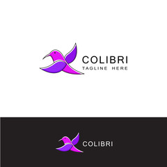 bird logo template design vector
