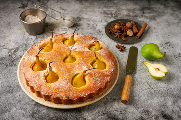 Poached Pear Yogurt Cake