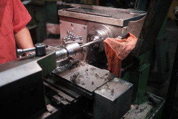 locksmith close-up in the shop. Equipment for locksmith production