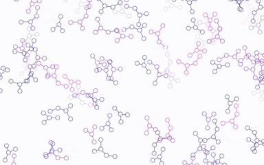 Light Purple, Pink vector background with forms of artificial intelligence.