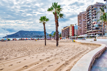 Calpe beach, Costa Blanca, Alicante, Spain.