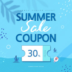 summer shopping event illustration. Banner