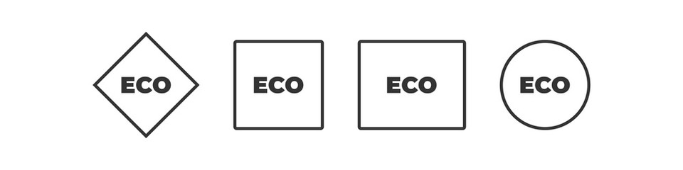 Ecology icons in speech bubbles. Vector elements collection, EPS10.