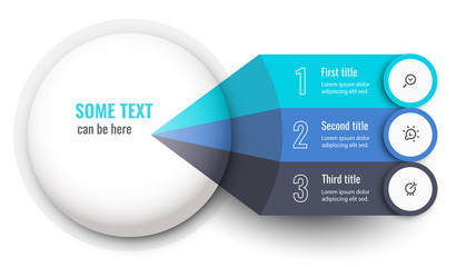 Vector Infographic label design template with icons and 3 options or steps. Can be used for process diagram, presentations, workflow layout, banner, flow chart, info graph.