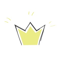 Crown in flat style. Vector illustration.