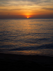 南国リゾート　夕陽　夕焼け