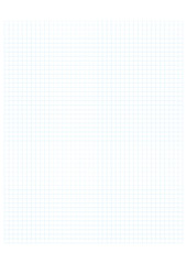 Millimeter grid on A4 size page. Divided by blue 5 mm lines. Sheet of engineering graph paper. Vector illustration