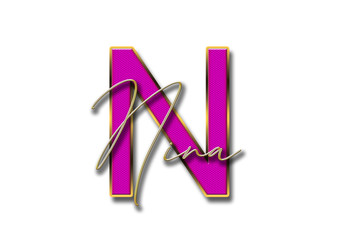 Buchstabe, Alphabet, Handgeschrieben, Schriftzug, Pink, Design