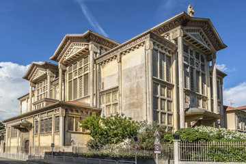 Fototapeta premium Notre-Dame Auxiliatrice - this church is located on Place Don Bosco in Nice, named after the saint who stayed in Nice several times in 19th century. Nice, French Riviera, France.