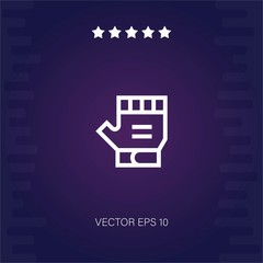 Fototapeta premium glove vector icon modern illustration