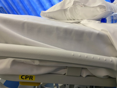 Hospital bed for a sick patient
