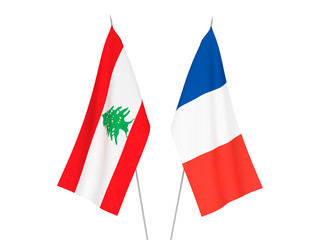 France and Lebanon flags