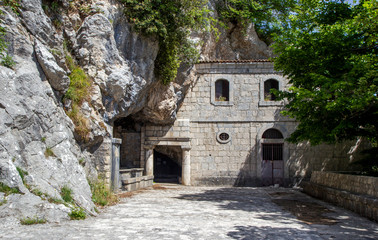 San Silvestro church in Summonte park over partenio mountains
