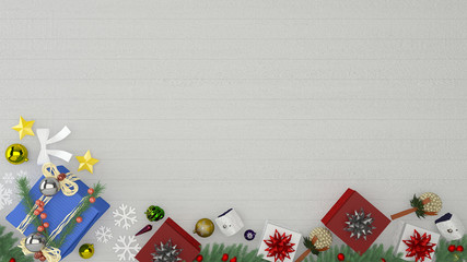 interior living room with with christmas tree decorration 3d render