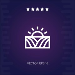 fields vector icon modern illustration