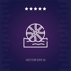 water basketball vector icon modern illustration