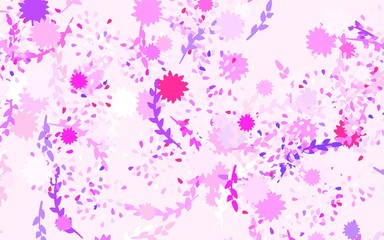 Light Pink, Red vector elegant wallpaper with flowers